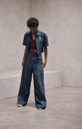 The Covenant Wide-Leg Denim Set